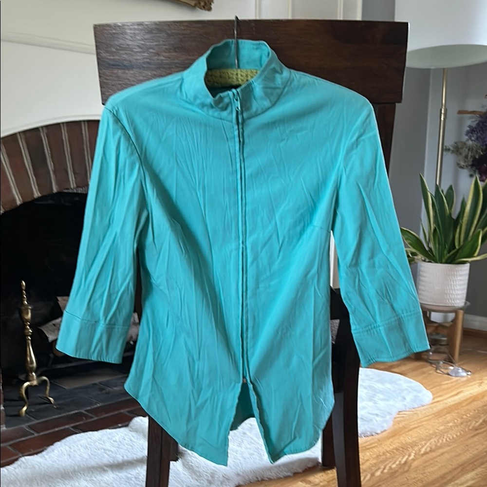 Turquoise Zip-Up Jacket